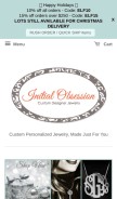 How initialobsession.com looks like on a mobile device such as an iPhone.