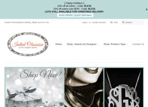 How initialobsession.com looks like on a tablet such as an iPad.