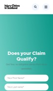 How injuryclaimsinscotland.co.uk looks like on a mobile device such as an iPhone.