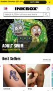 How inkbox.com looks like on a mobile device such as an iPhone.
