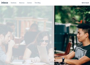 How inlocomedia.com looks like on a tablet such as an iPad.