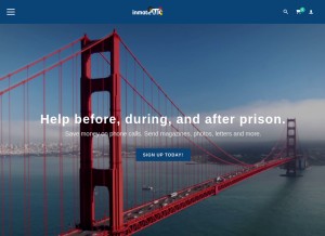 How inmateaid.com looks like on a tablet such as an iPad.