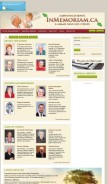 How inmemoriam.ca looks like on a mobile device such as an iPhone.