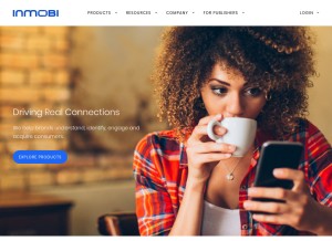 How inmobi.com looks like on a tablet such as an iPad.