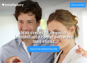 How inmofactory.com looks like on a tablet such as an iPad.