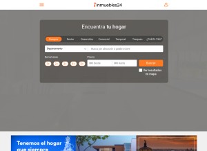 How inmuebles24.com looks like on a tablet such as an iPad.