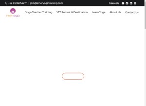How inneryogatraining.com looks like on a tablet such as an iPad.