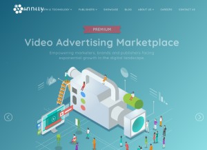 How innity.com looks like on a tablet such as an iPad.