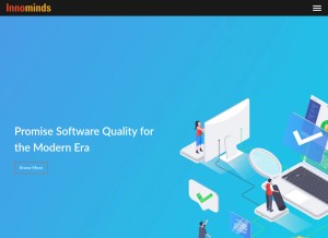 How innominds.com looks like on a tablet such as an iPad.