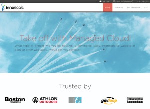 How innoscale.net looks like on a tablet such as an iPad.