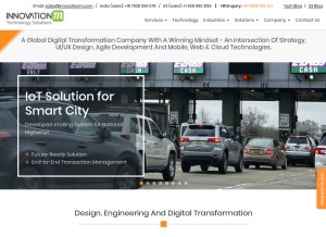 How innovationm.com looks like on a tablet such as an iPad.
