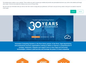 How innovativecomp.com looks like on a tablet such as an iPad.