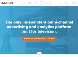 How innovid.com looks like on a tablet such as an iPad.