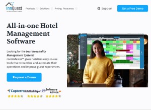 How innquest.com looks like on a tablet such as an iPad.
