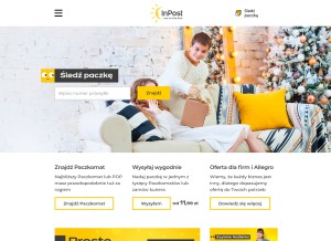 How inpost.pl looks like on a tablet such as an iPad.