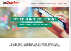 How inquicker.com looks like on a tablet such as an iPad.