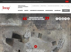 How inrap.fr looks like on a tablet such as an iPad.