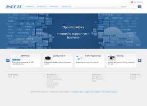 How inrete.it looks like on a tablet such as an iPad.
