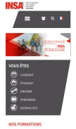 How insa-toulouse.fr looks like on a mobile device such as an iPhone.