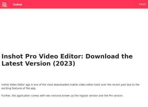 How inshot.vip looks like on a tablet such as an iPad.