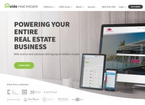 How insiderealestate.com looks like on a tablet such as an iPad.