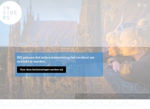 How insiders.nl looks like on a tablet such as an iPad.