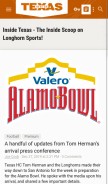 How insidetexas.com looks like on a mobile device such as an iPhone.