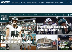 How insidetheiggles.com looks like on a tablet such as an iPad.