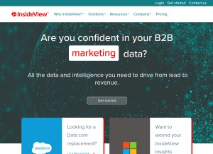 How insideview.com looks like on a tablet such as an iPad.