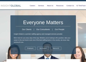 How insightglobal.com looks like on a tablet such as an iPad.