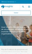 How insights.com looks like on a mobile device such as an iPhone.