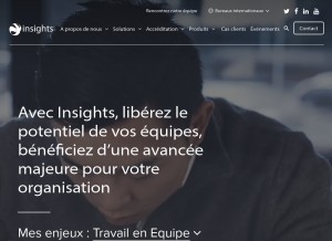 How insights.com looks like on a tablet such as an iPad.