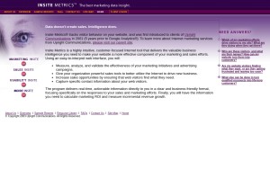 How insitemetrics.com looks like on a tablet such as an iPad.