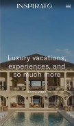 How inspirato.com looks like on a mobile device such as an iPhone.