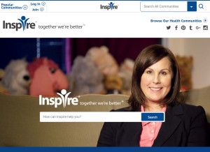 How inspire.com looks like on a tablet such as an iPad.