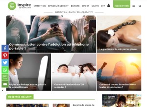 How inspire.rawcoco.com looks like on a tablet such as an iPad.