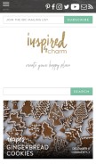 How inspiredbycharm.com looks like on a mobile device such as an iPhone.
