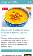 How inspiredtaste.net looks like on a mobile device such as an iPhone.