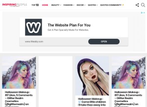 How inspiringpeople.co looks like on a tablet such as an iPad.