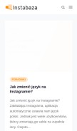 How instabaza.pl looks like on a mobile device such as an iPhone.
