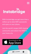 How instabridge.com looks like on a mobile device such as an iPhone.