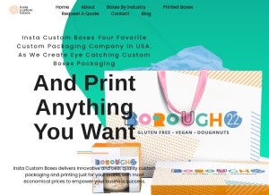 How instacustomboxes.com looks like on a tablet such as an iPad.