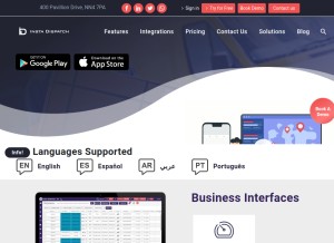 How instadispatch.com looks like on a tablet such as an iPad.