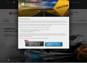 How instaforex.com looks like on a tablet such as an iPad.