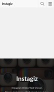 How instagiz.com looks like on a mobile device such as an iPhone.