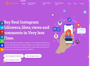 How instahotstar.com looks like on a tablet such as an iPad.