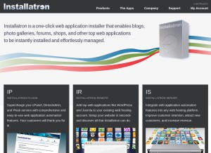 How installatron.com looks like on a tablet such as an iPad.