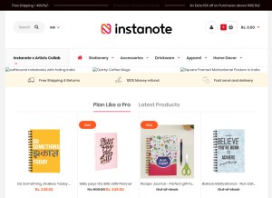 How instanote.in looks like on a tablet such as an iPad.