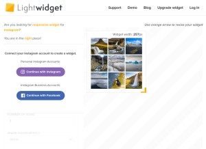 How instansive.com looks like on a tablet such as an iPad.
