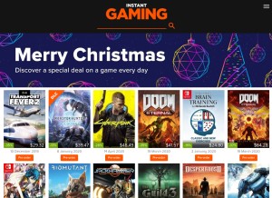 How instant-gaming.com looks like on a tablet such as an iPad.